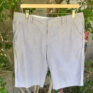 Striped Bermuda Style Shorts